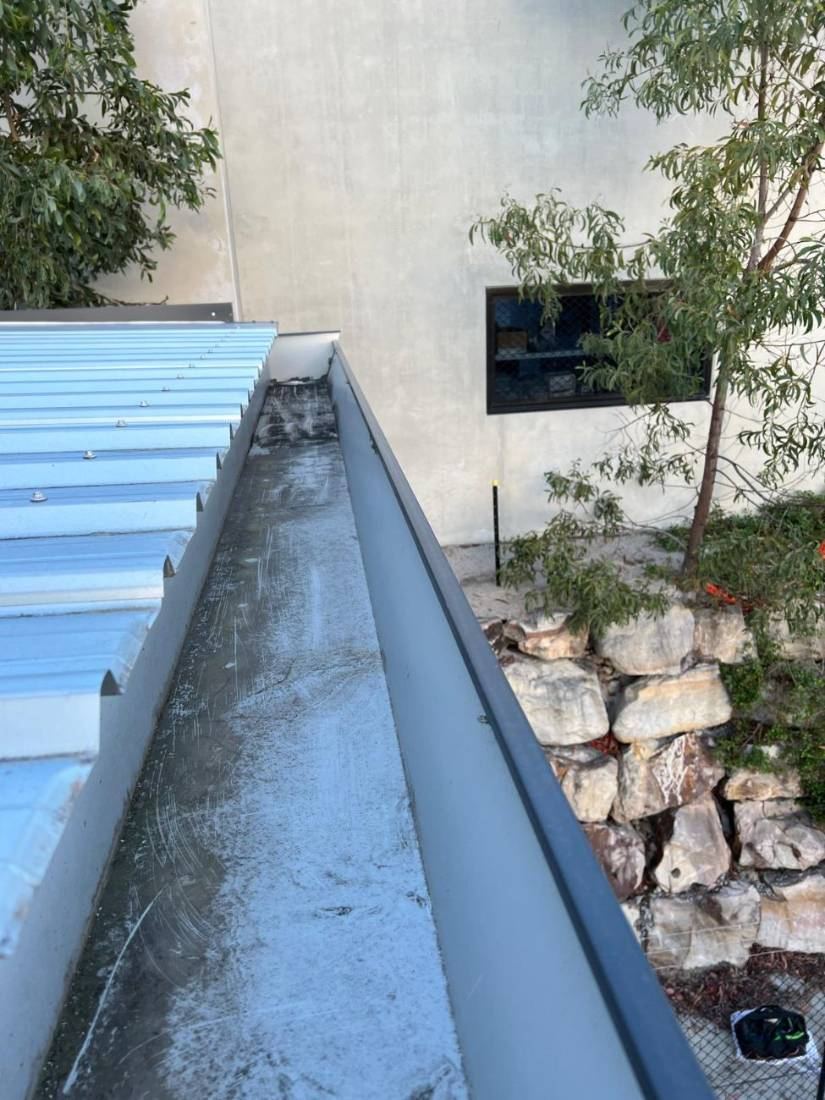 Commercial box gutter after cleaning